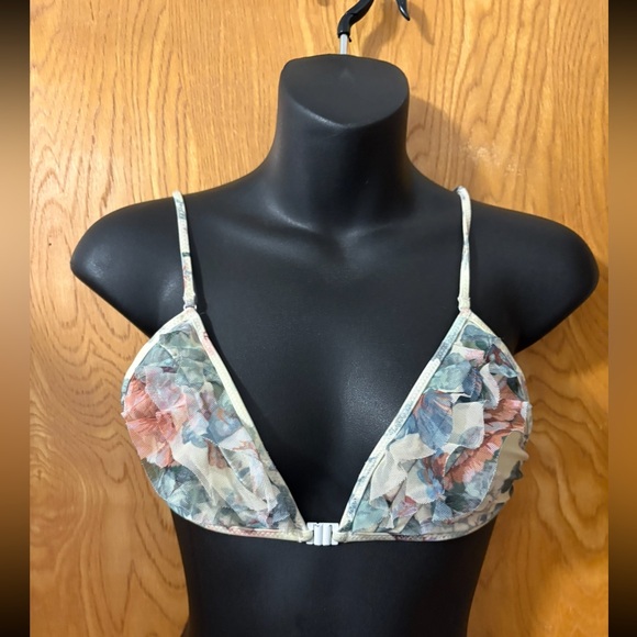 Zimmerman mesh Floral Print Triangle front hook bikini top 2(6/8)